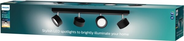 Philips - LED Bodové svítidlo BRACIA 4xLED/5,5W/230V černá