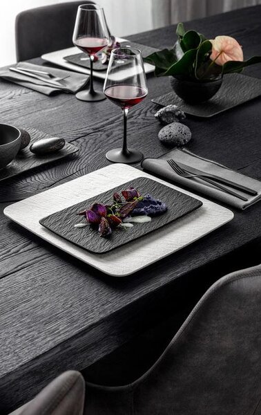 MĚLKÝ TALÍŘ Manufacture Rock 17/28 cm Villeroy & Boch - Jídelní talíře