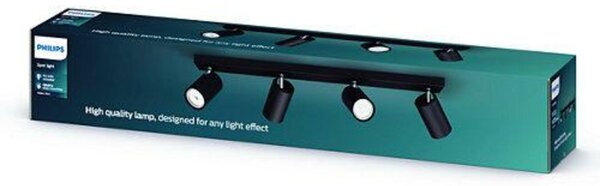 Bodové svítidlo Philips Kosipo 50594/30/PN černé 4x max.10W