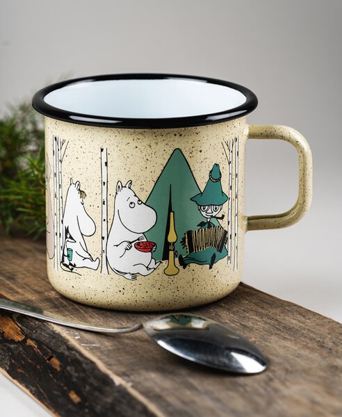 Muurla Hrnek Moomin Campers 0,8l, smalt / béžový