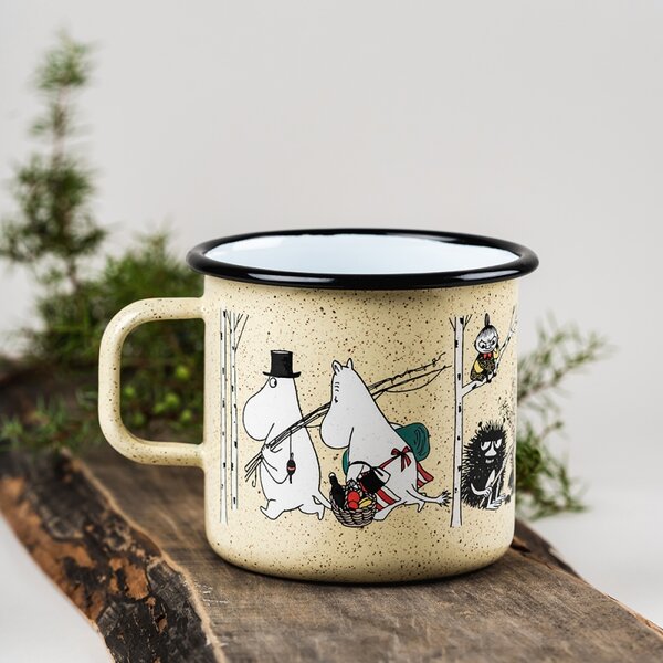 Muurla Hrnek Moomin Campers 0,8l, smalt / béžový