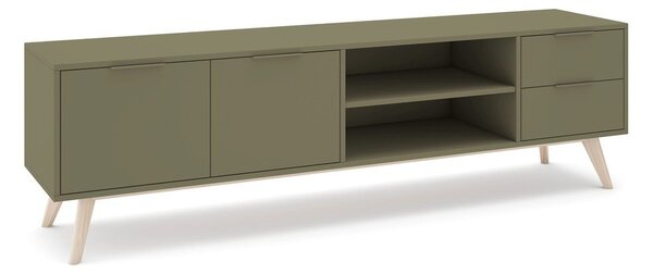 Zelený matný TV stolek 180x53x40 cm Campus – Marckeric