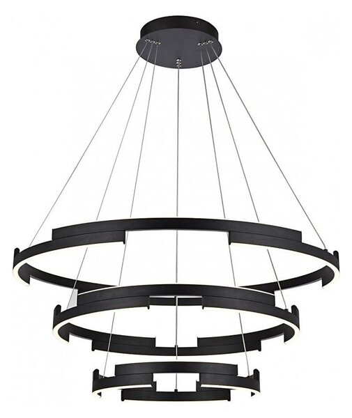 Redo 01-3182 - LED Stmívatelný lustr na lanku CASTLE LED/80W/230V černá