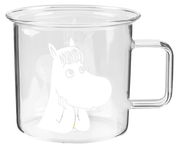 Muurla Skleněný hrnek Snorkmaiden 0,35l, bílo-čirý