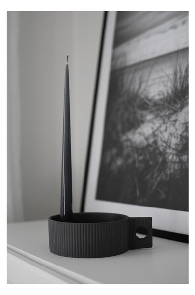 Keramický svícen Lidaby Dark Grey 19 cm Storefactory Scandinavia