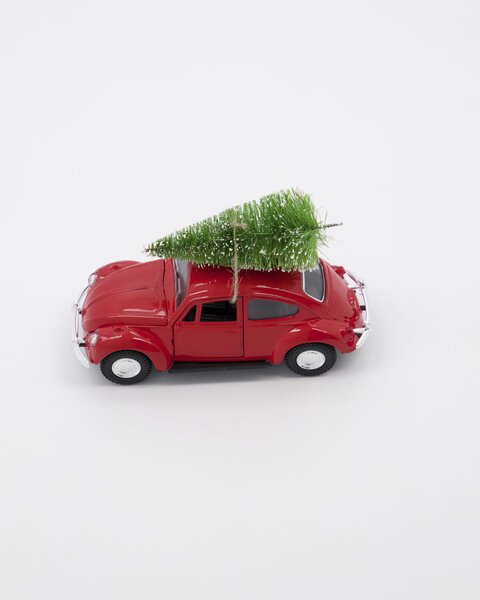 Vánoční autíčko Xmas Car Red House Doctor