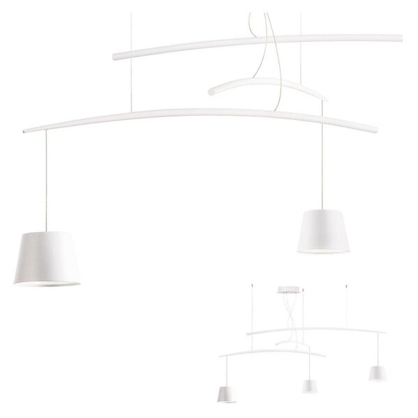 Redo 01-1524 - LED Lustr na lanku LOLLI 3xLED/6W/230V bílá