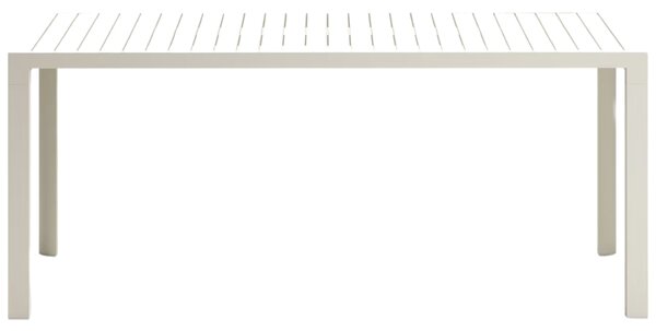 Bílý kovový zahradní jídelní stůl Kave Home Culip 180 x 90 cm