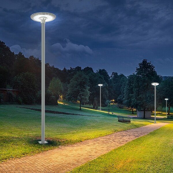 BRILAGI - LED Ven. poul. lampa se sloup. 3 m URBANSPARK LED/120W/230V šedá IP65
