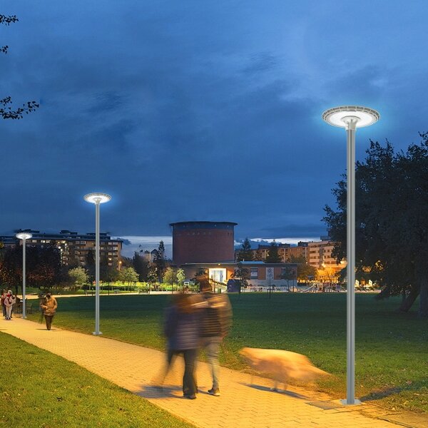 BRILAGI - LED Ven. poul. lampa se sloup. 3 m URBANSPARK LED/120W/230V šedá IP65