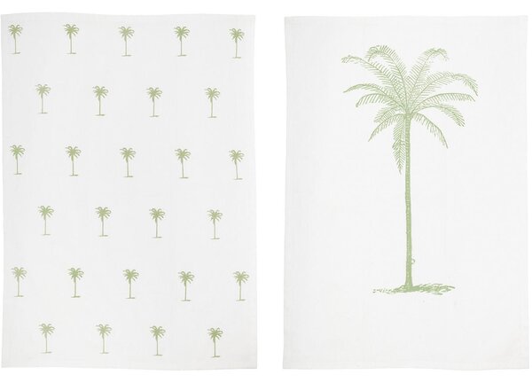 Set bavlněných kuchyňských utěrek Palm Tree - 2 ks Bloomingville
