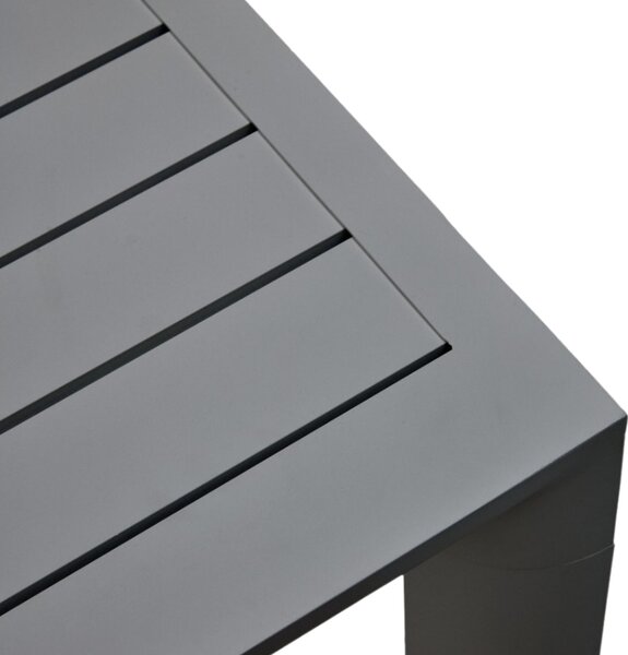 Šedý kovový zahradní jídelní stůl Kave Home Culip 220 x 100 cm