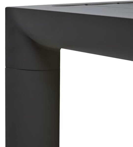 Šedý kovový zahradní jídelní stůl Kave Home Culip 220 x 100 cm