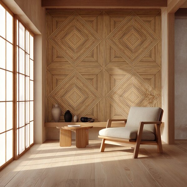 Látkové akustické panely v sadě 2 ks 60x60 cm Light Timber II – Styler