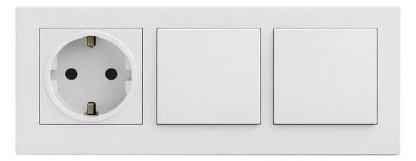 Legrand-Dvojitý jednopólový vypínač č. 1 a zás domov SCHUKO NILOE STEP 250V bílá