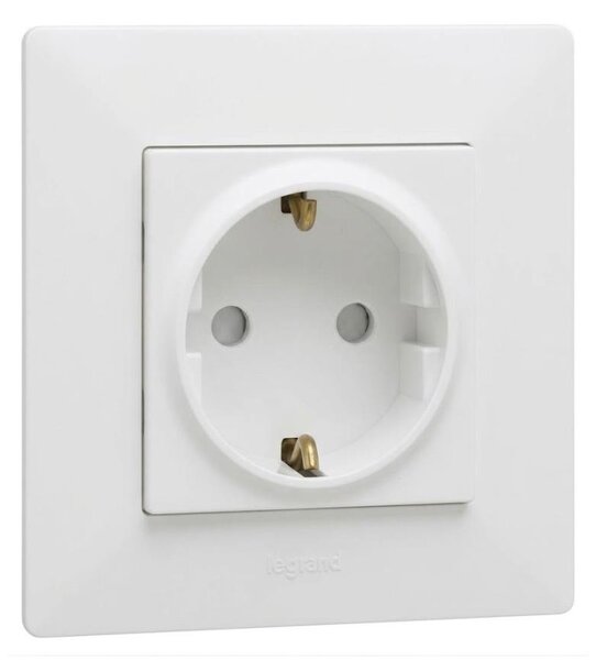 Legrand - Zásuvka domovní SCHUKO s rámečkem NILOE STEP 250V bílá