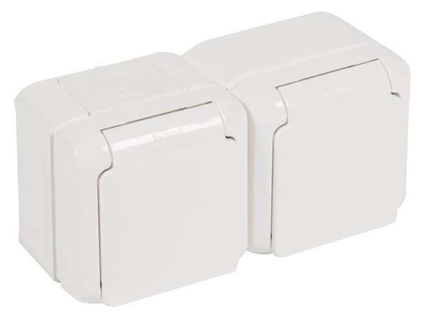 Legrand - Dvojitá zásuvka domovní FORIX 250V IP44 bílá