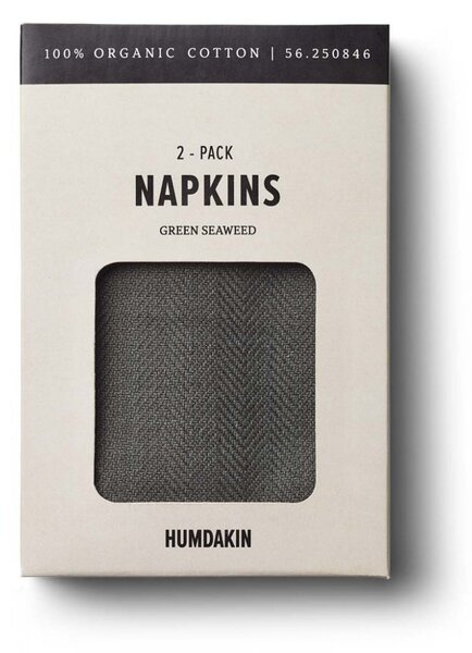 Bavlněné ubrousky Green Seaweed - set 2 ks Humdakin