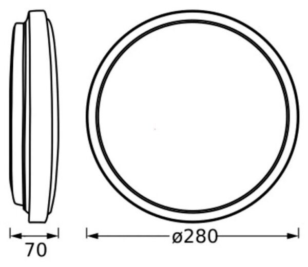 Ledvance - LED Stropní svítidlo ORBIS LONDON LED/16W/230V černá
