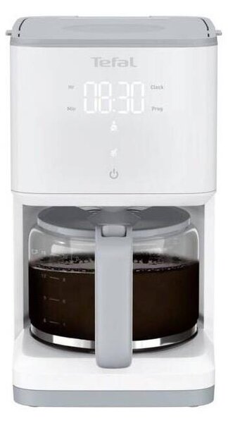 Tefal - Překapávací kávovar s LCD displejem SENSE 1000W/230V bílá