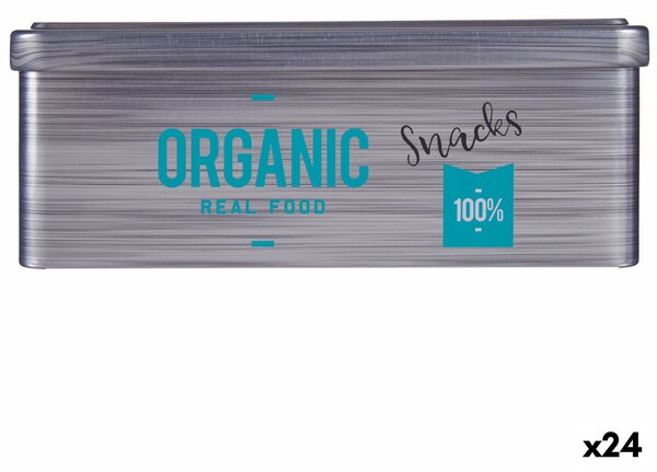 Kinvara Dóza Organic Snacks Šedý Plech (pocínovaný) (11 x 7,1 x 18 cm) (24 kusů)