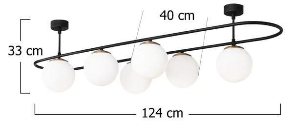 ASIR Lustr ABAKUS - 4911 černá bílá