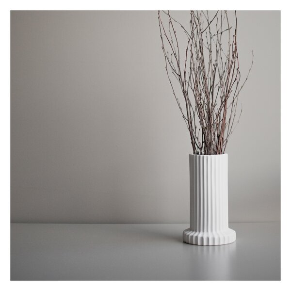 Váza Stripe Shiny White 18 cm DBKD