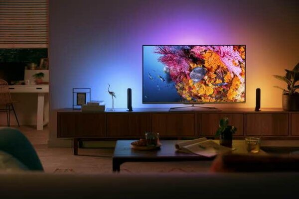 PHILIPS HUE Hue LED White and Color Ambiance Stolní svítidlo Philips Play double pack 78202/30/P7 černý 2200K-6500K RGB
