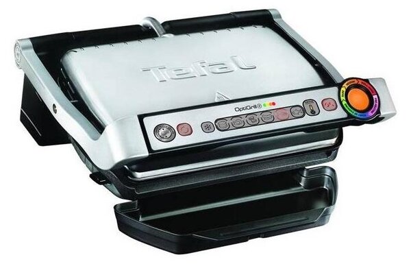 Tefal - Kontaktní gril OPTIGRILL+ INOX WAFFLES 2000W/230V černá/chrom