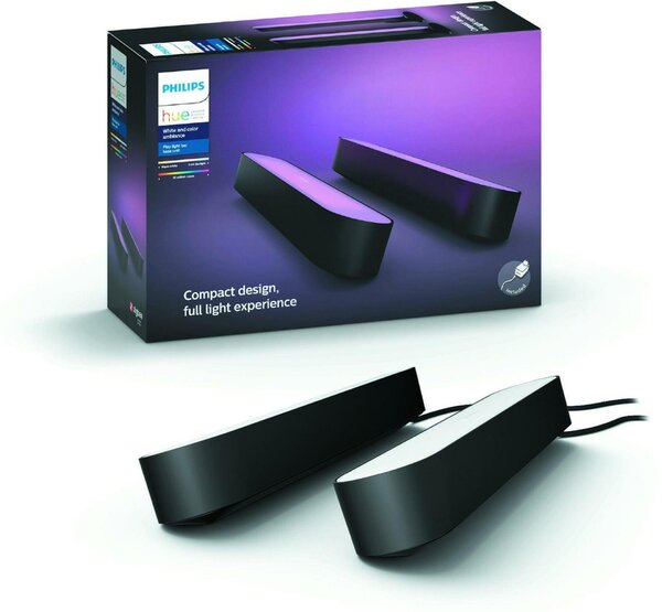 PHILIPS HUE Hue LED White and Color Ambiance Stolní svítidlo Philips Play double pack 78202/30/P7 černý 2200K-6500K RGB