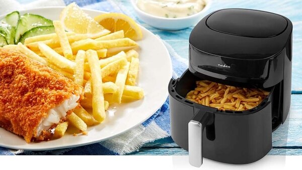 Nedis KAAF170BK - Horkovzdušná fritéza 7,2 l 1800W/230V/240 min