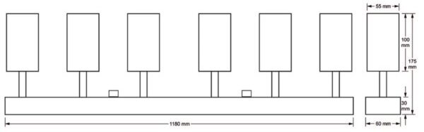 Bodové svítidlo FARGO 6xGU10/30W/230V bílá