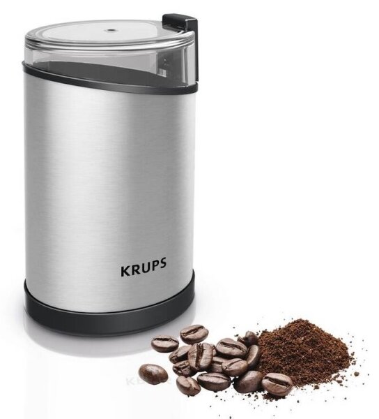 Krups - Elektrický mlýnek na kávu 85g FAST-TOUCH 200W/230V chrom
