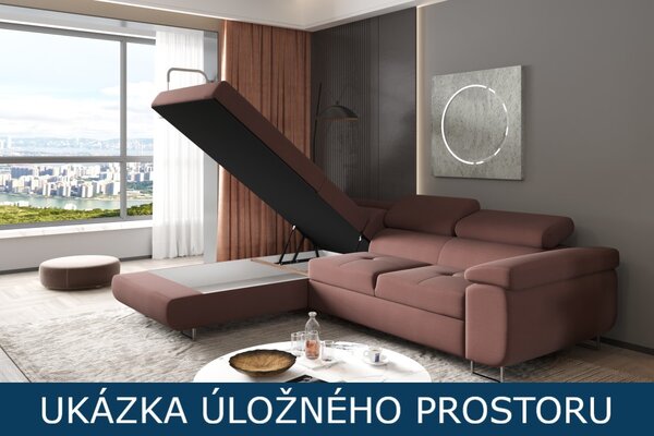 Rohová rozkládací sedačka Aston s úložným prostorem - Monolith 63 Varianta: Levá