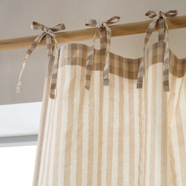 Béžový závěs 140x183 cm Zanzibar Woven Stripe – Pineapple Elephant