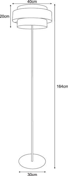 Kaja Cezar stojací lampa 1x40 W bílá-béžová K-5275