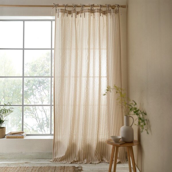 Béžový závěs 140x183 cm Zanzibar Woven Stripe – Pineapple Elephant