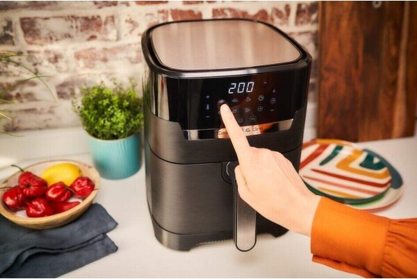 Tefal - Horkovzdušná fritéza 4,2 l EASY FRY&GRILL 2v1 1550W/230V černá
