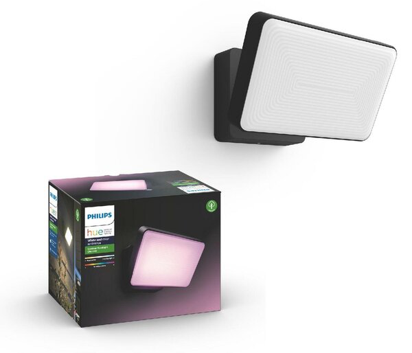 PHILIPS HUE Hue LED White and Color Ambiance Venkovní nástěnné svítidlo Philips Discover 17435/30/P7 černé 2200K-6500K RGB