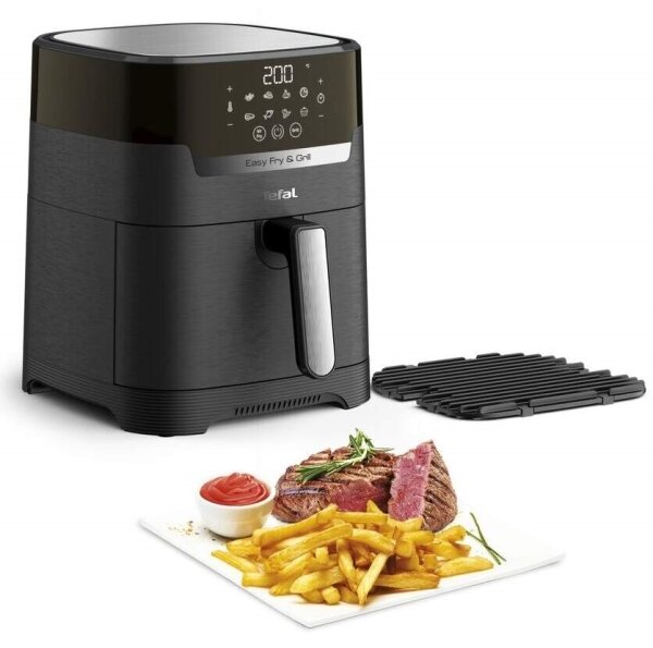 Tefal - Horkovzdušná fritéza 4,2 l EASY FRY&GRILL 2v1 1550W/230V černá