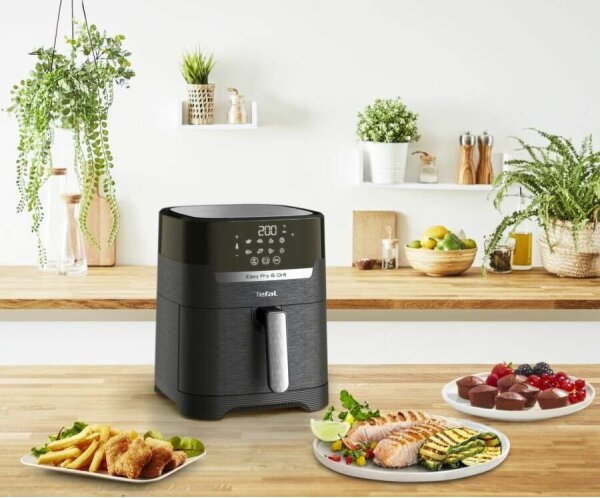 Tefal - Horkovzdušná fritéza 4,2 l EASY FRY&GRILL 2v1 1550W/230V černá