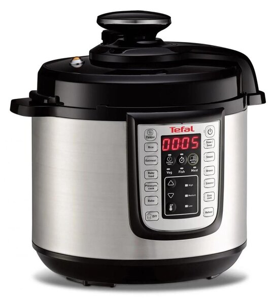 Tefal - Multifunkční el. tlakový hrnec ALL IN ONE POT 1100W/230V chrom/černá