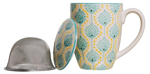 Hrnek s čajovým sítkem Boho Chic 400 ml Tranquillo