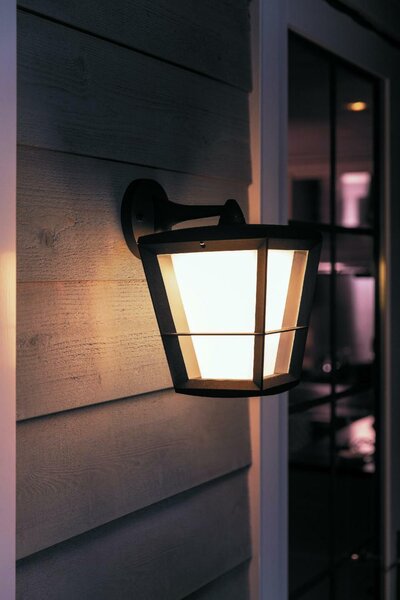 PHILIPS HUE Hue LED White and Color Ambiance Venkovní nástěnné svítidlo Philips Econic 17440/30/P7 černé 2200K-6500K RGB