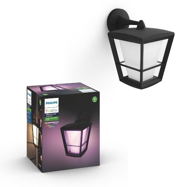 PHILIPS HUE Hue LED White and Color Ambiance Venkovní nástěnné svítidlo Philips Econic 17440/30/P7 černé 2200K-6500K RGB
