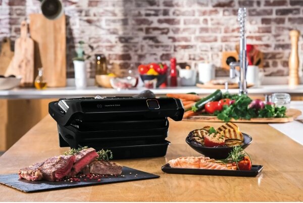 Tefal - Kontaktní gril OPTIGRILL ELITE 2000W/230V černá