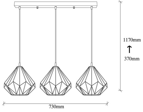 ASIR Lustr DIAMOND - 704-S1 černá