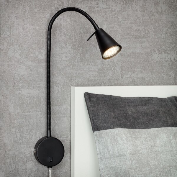 Briloner 2082-015 - LED Nástěnná lampa COMFORT LIGHT 1xGU10/5W/230V černá