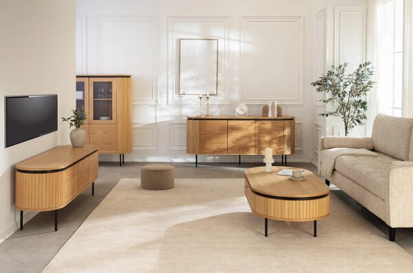 Massive home | Vitrína ATELIER 140 CM dubová dýha 47454