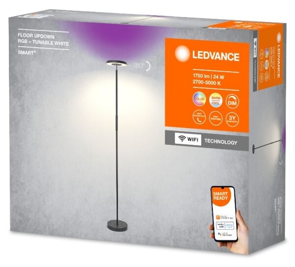 Ledvance - LED RGBW Stmívatelná stojací lampa SMART+ FLOOR LED/24W/230V Wi-Fi